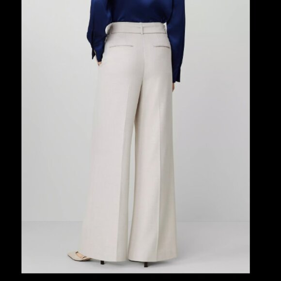 ANN TAYLOR THE PLEATED WIDE LEG PANT PALE SAND TAN CREAM $139 6 - Picture 5 of 10